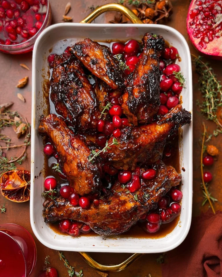 Baked-Cranberry-Pomegranate-Turkey-Wings-Recipe