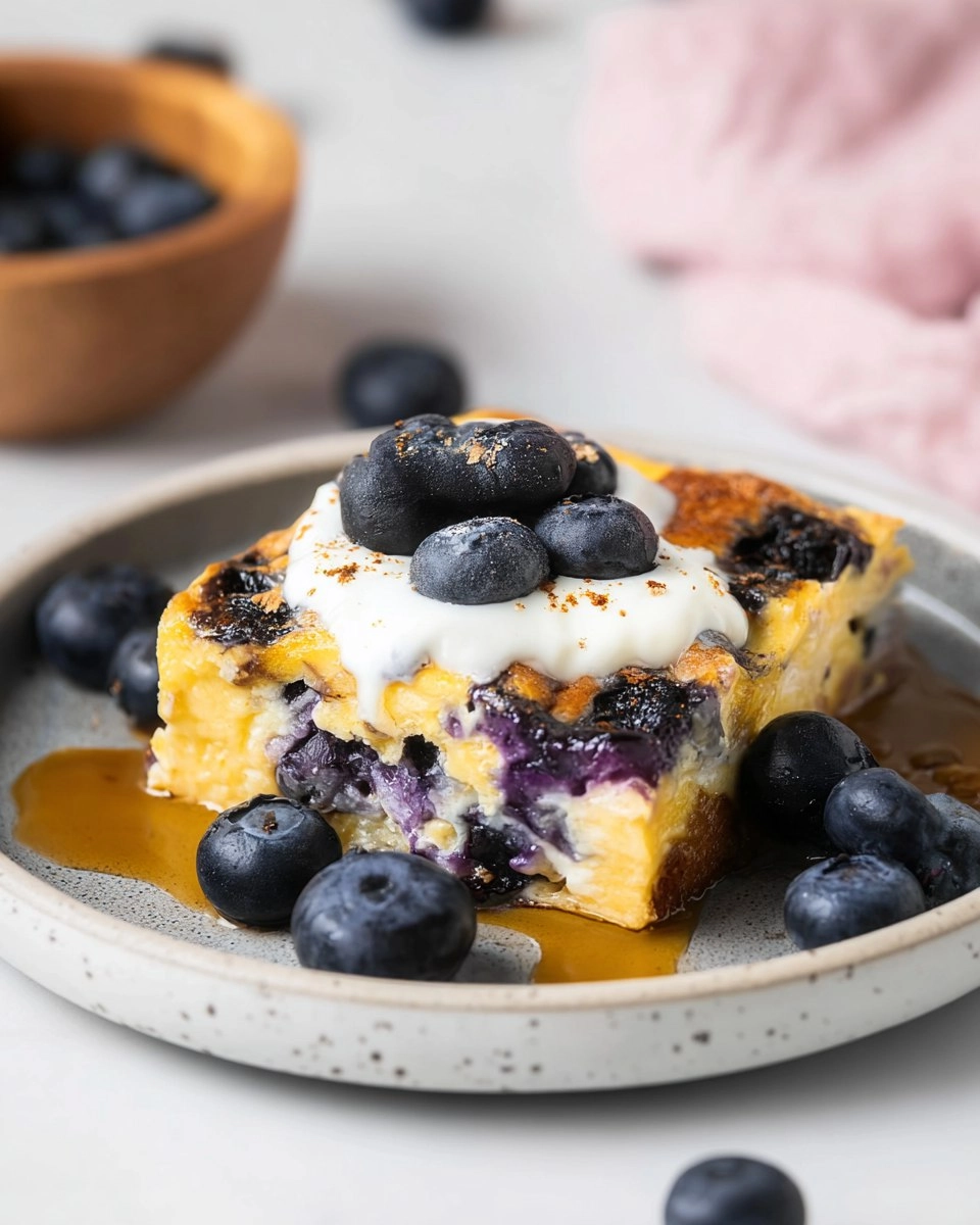 Blueberry Cottage Cheese Breakfast Bake
