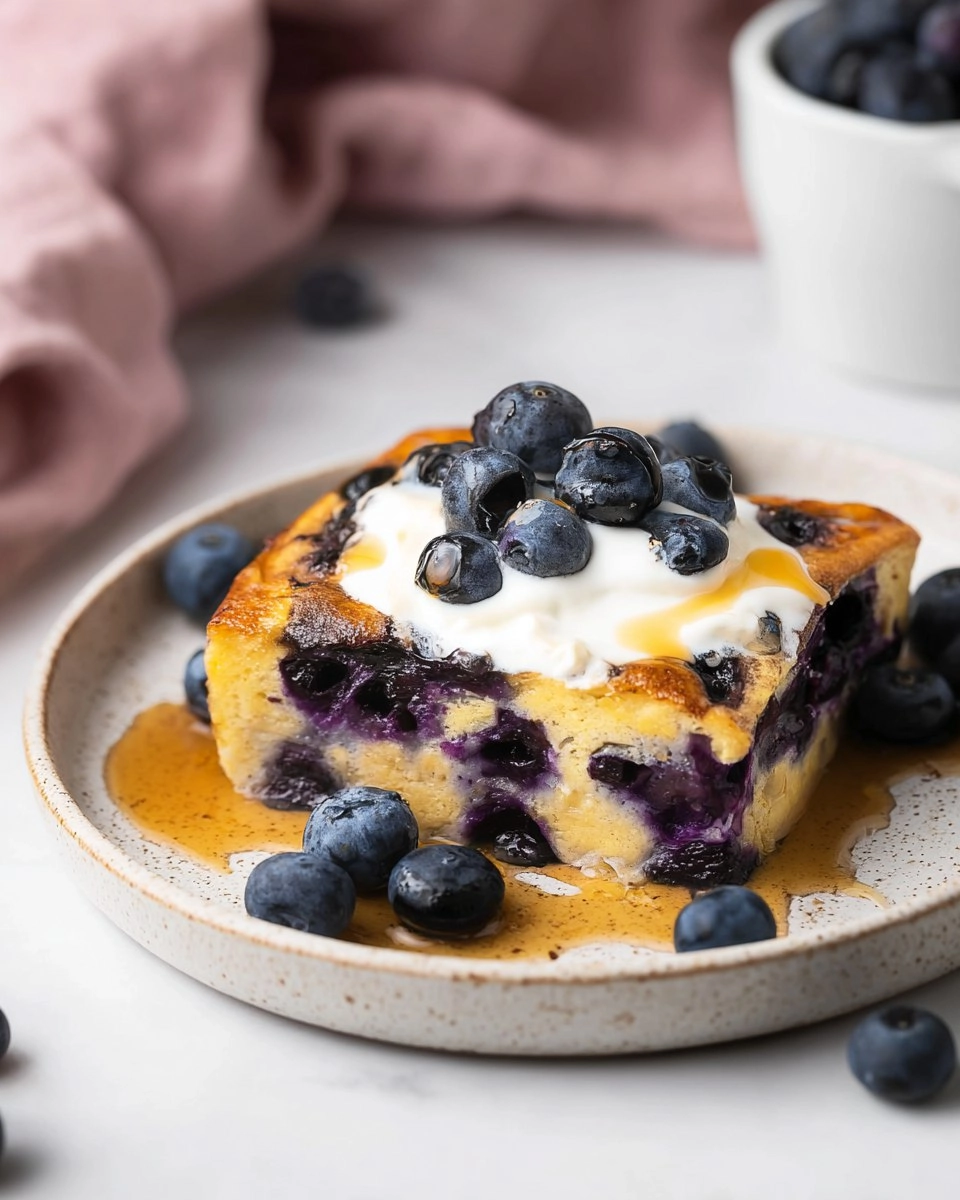 Blueberry Cottage Cheese Breakfast Bake