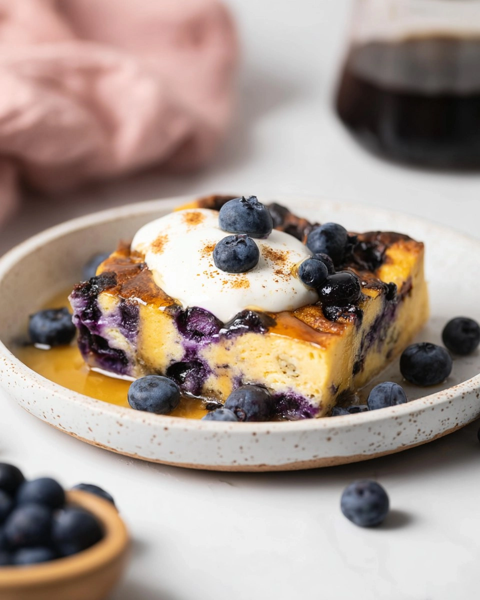 Blueberry Cottage Cheese Breakfast Bake