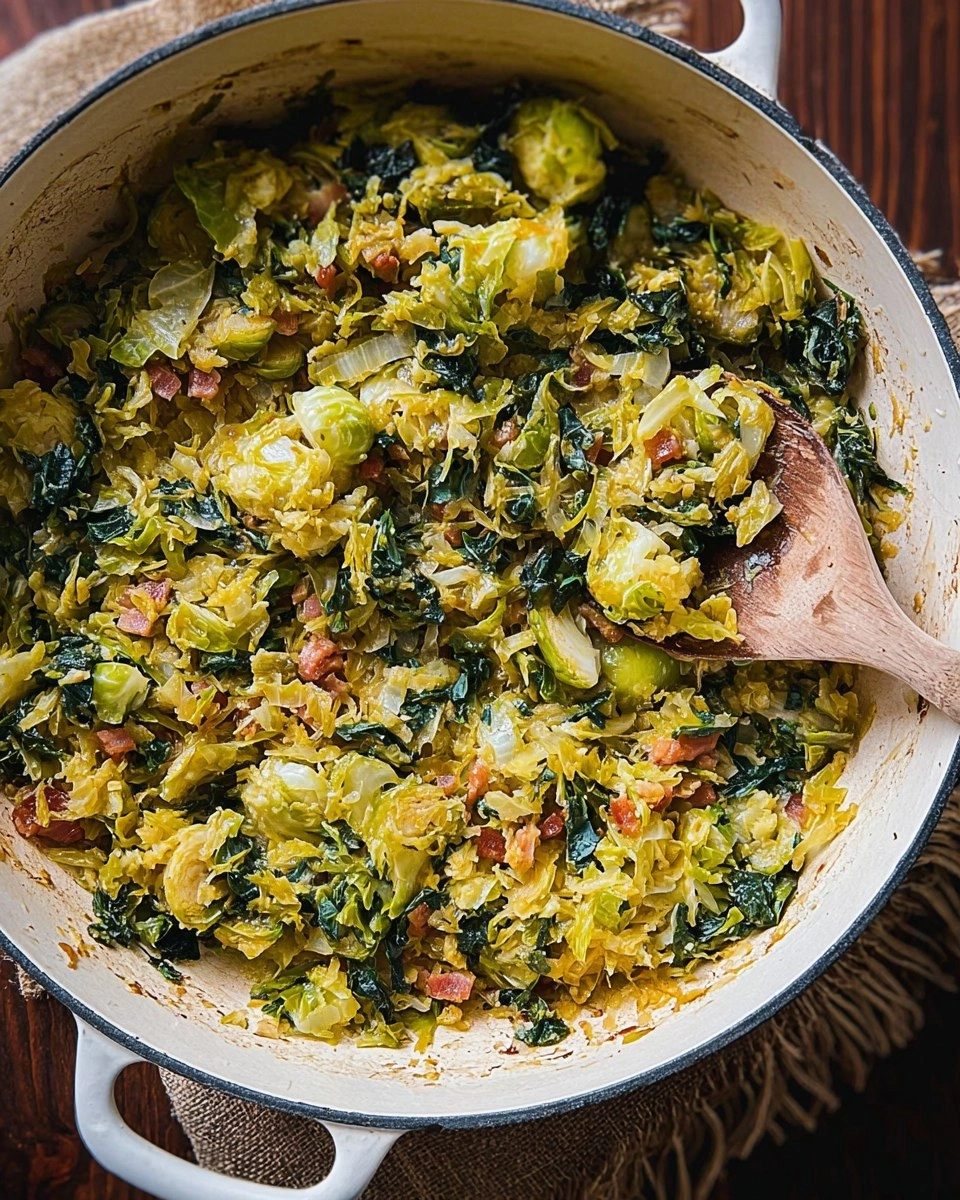 Caramelised Brussels Sprout Hash with Leeks and Pancetta