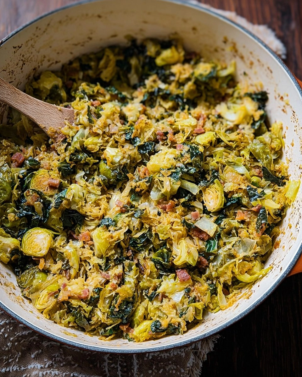 Caramelised Brussels Sprout Hash with Leeks and Pancetta