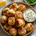Chicken-Feta-Meatballs-with-Tzatziki-Dip-Recipe