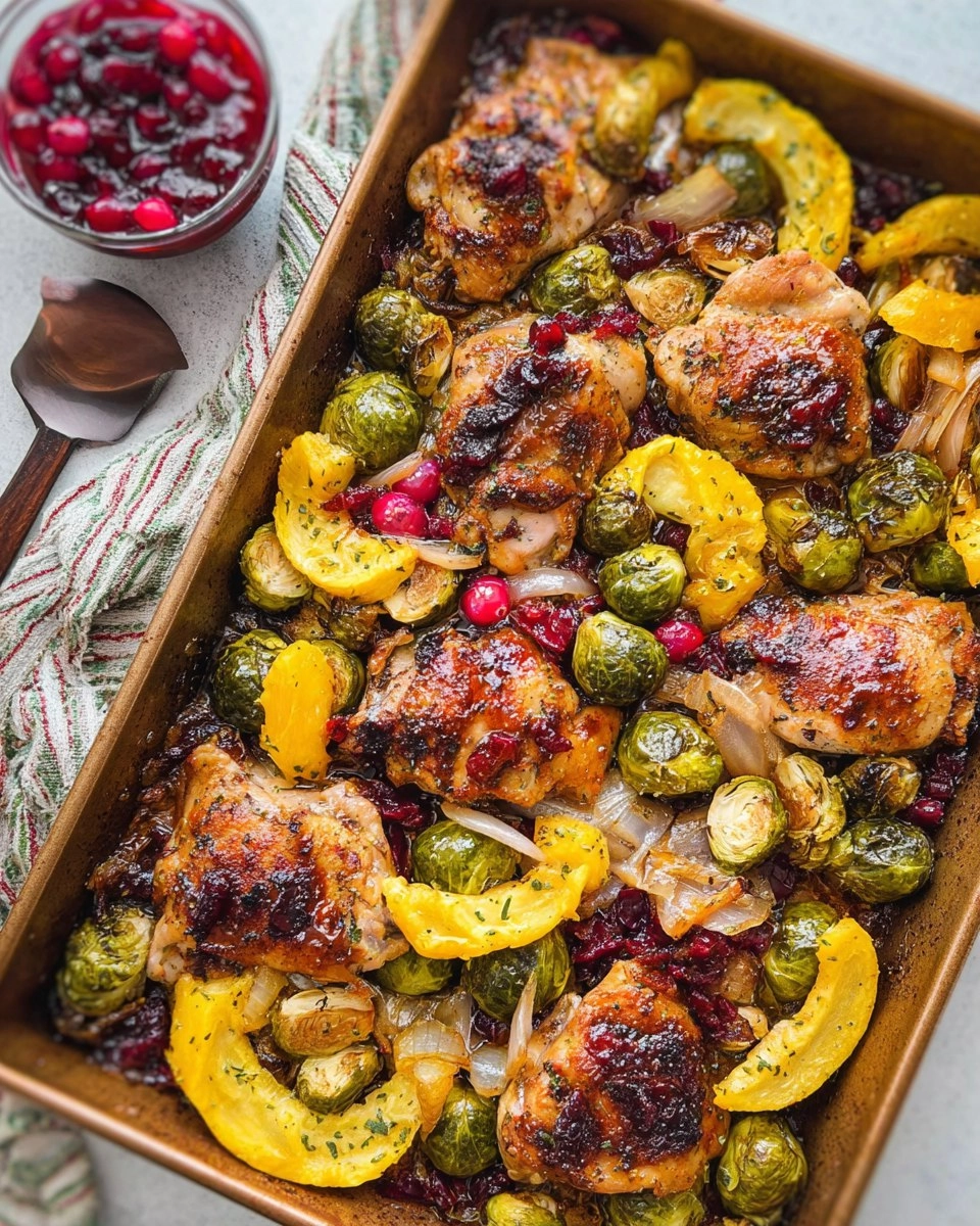 Cranberry Balsamic Chicken Sheet Pan Meal with Veggies