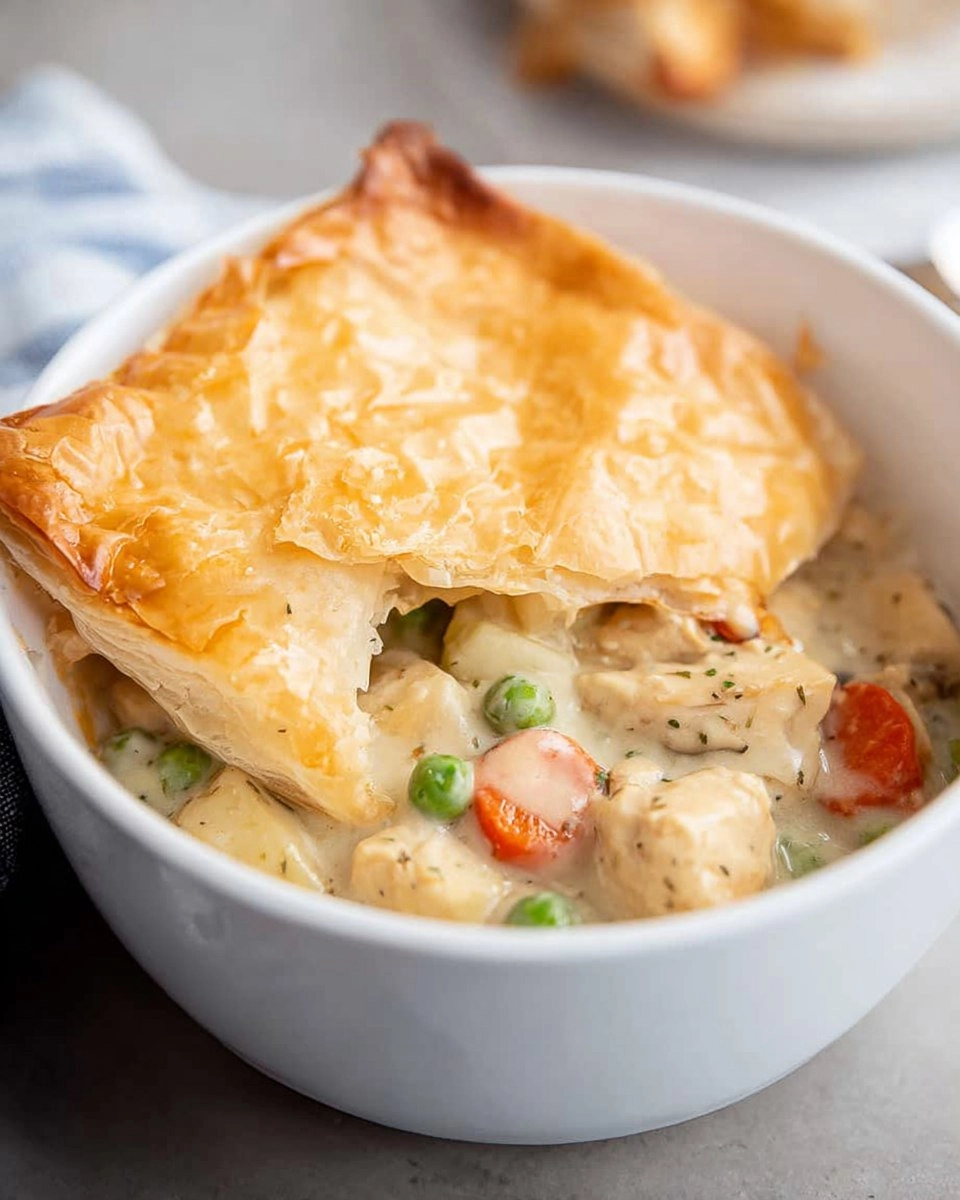 Creamy Chicken Pot Pie with Puff Pastry