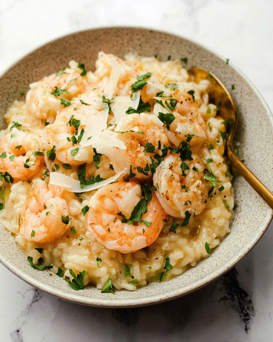Lemon Garlic Shrimp Risotto