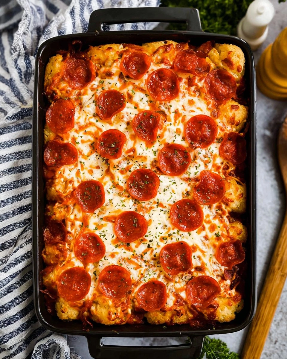 Pizza Biscuit Casserole (Easy Pepperoni Version)