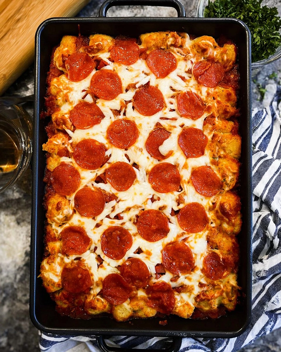 Pizza Biscuit Casserole (Easy Pepperoni Version)