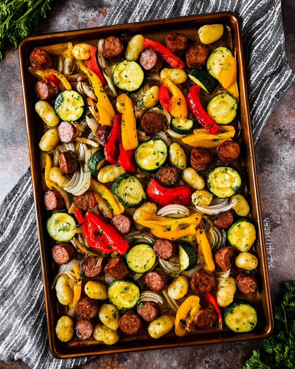 Sheet Pan Gnocchi with Sausage and Veggies