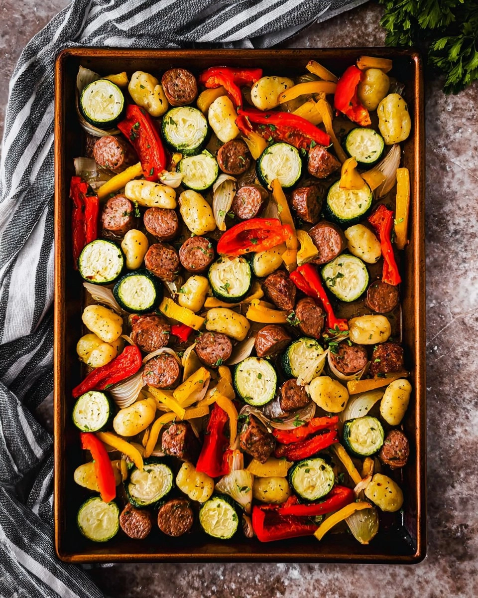Sheet Pan Gnocchi with Sausage and Veggies