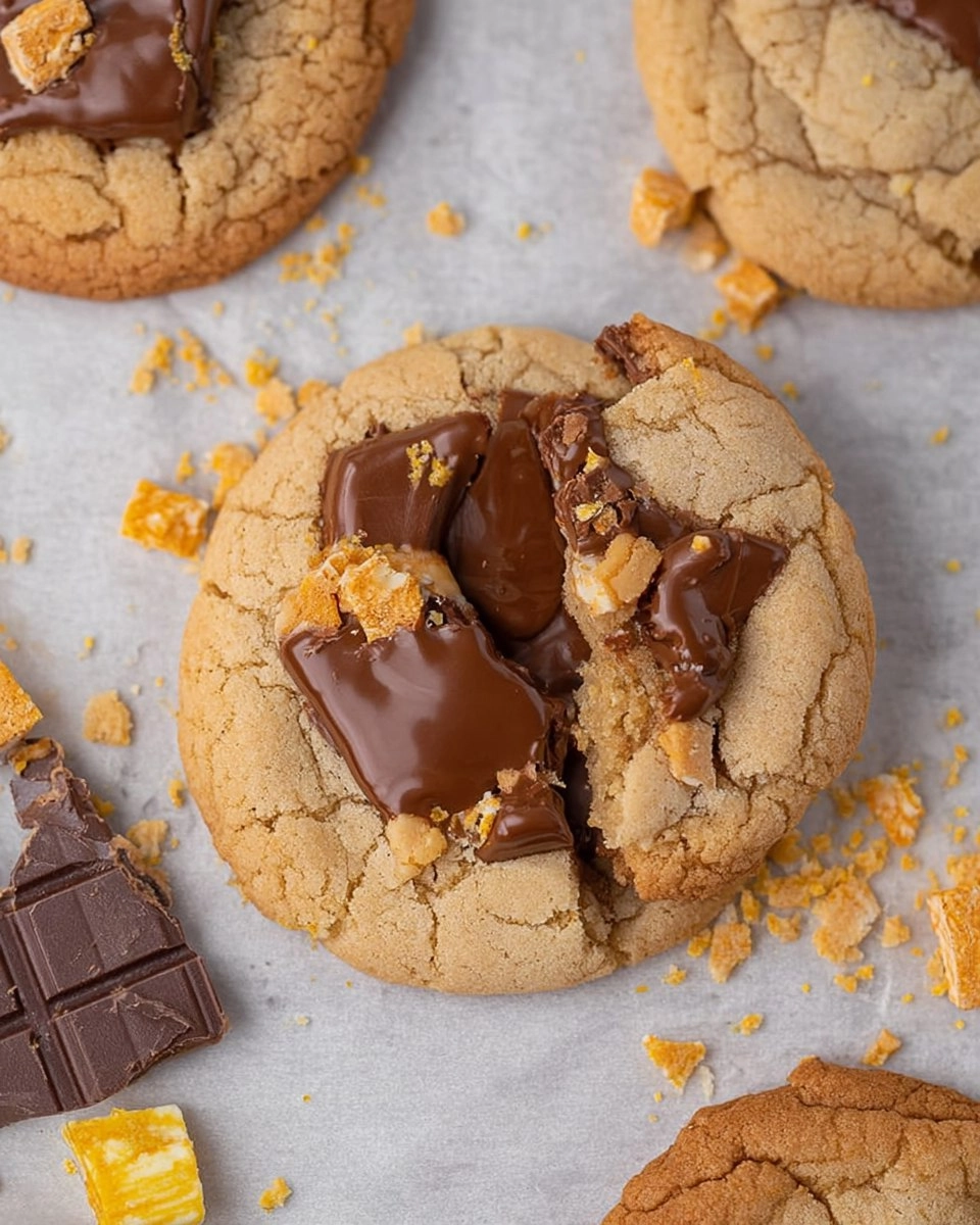 Soft & Chewy Crumbl Butterfinger Cookies Copycat
