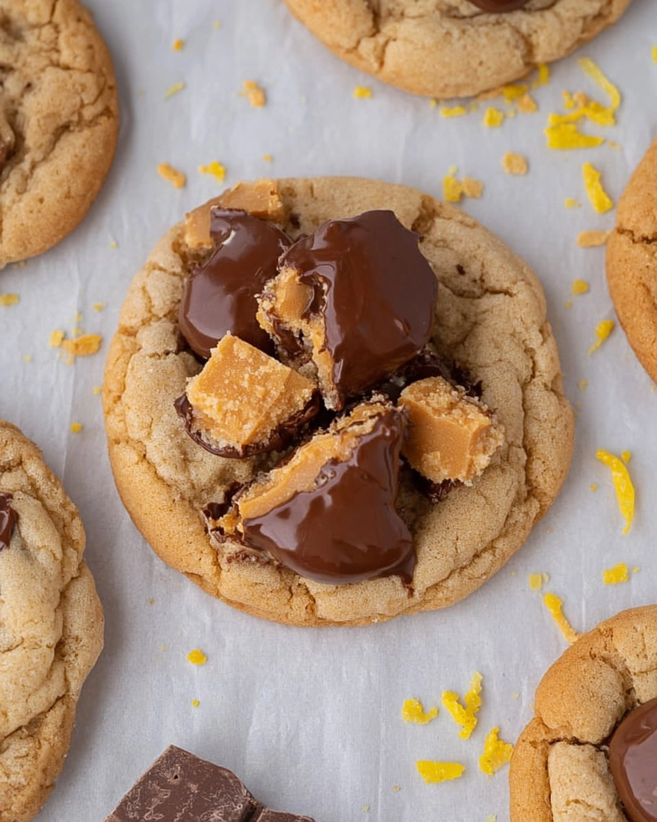 Soft & Chewy Crumbl Butterfinger Cookies Copycat