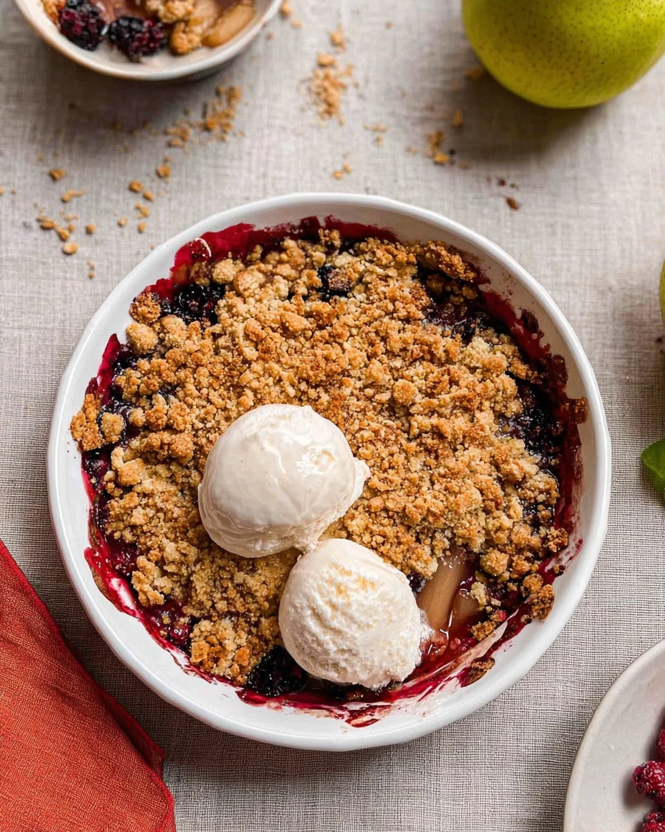 Spiced Pear Berry Crumble