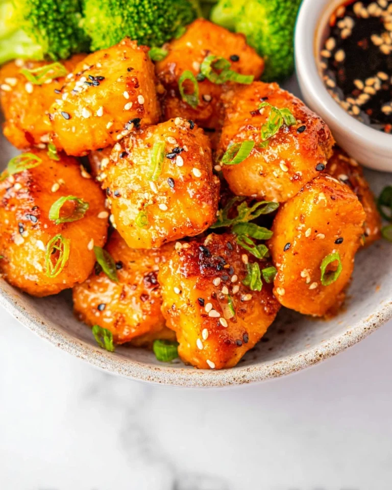 Air-Fryer-Honey-Garlic-Salmon-Bites-Recipe