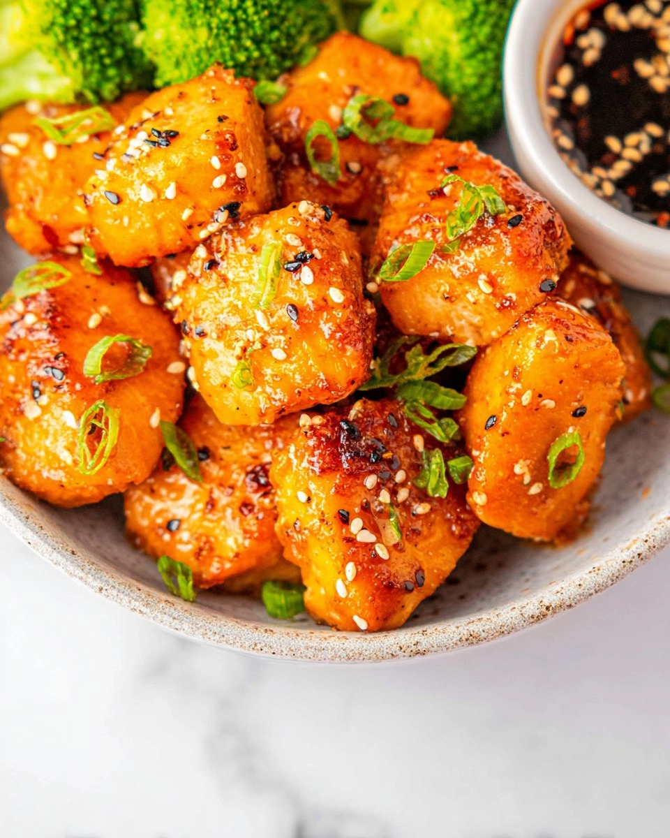 Air Fryer Honey Garlic Salmon Bites 95 Air Fryer Honey Garlic Salmon Bites