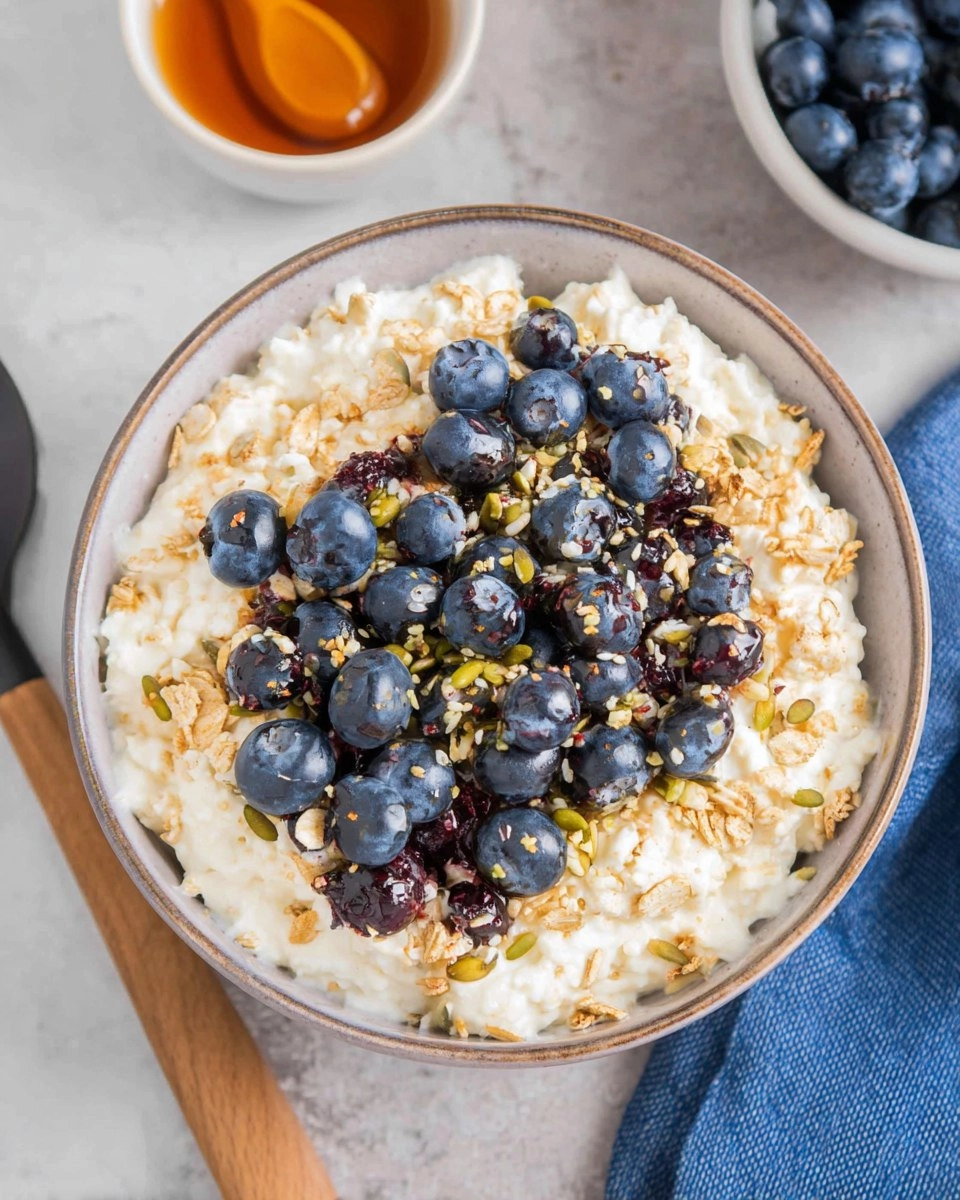 Blueberry and Muesli Cottage Cheese Bowl