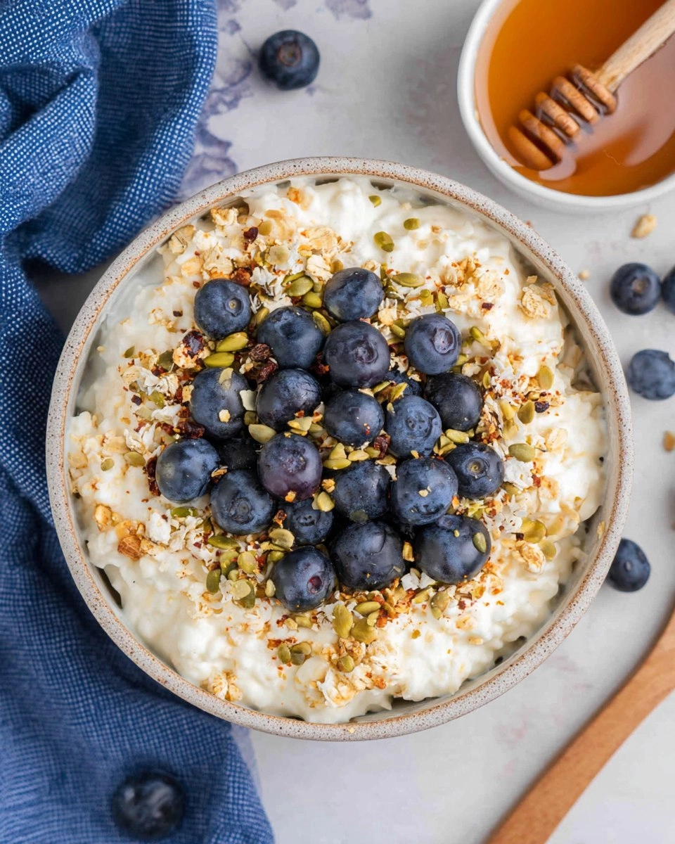 Blueberry and Muesli Cottage Cheese Bowl