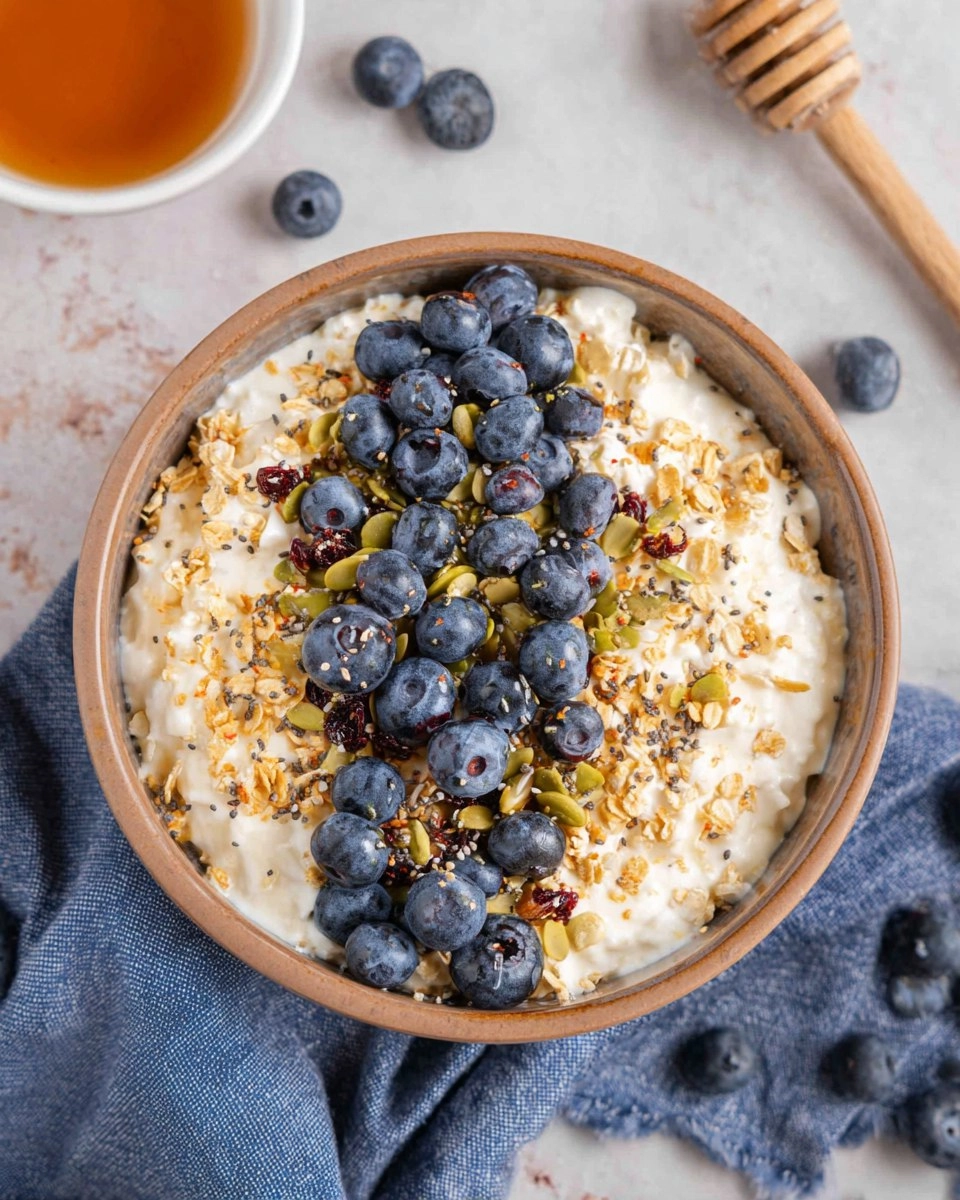 Blueberry and Muesli Cottage Cheese Bowl