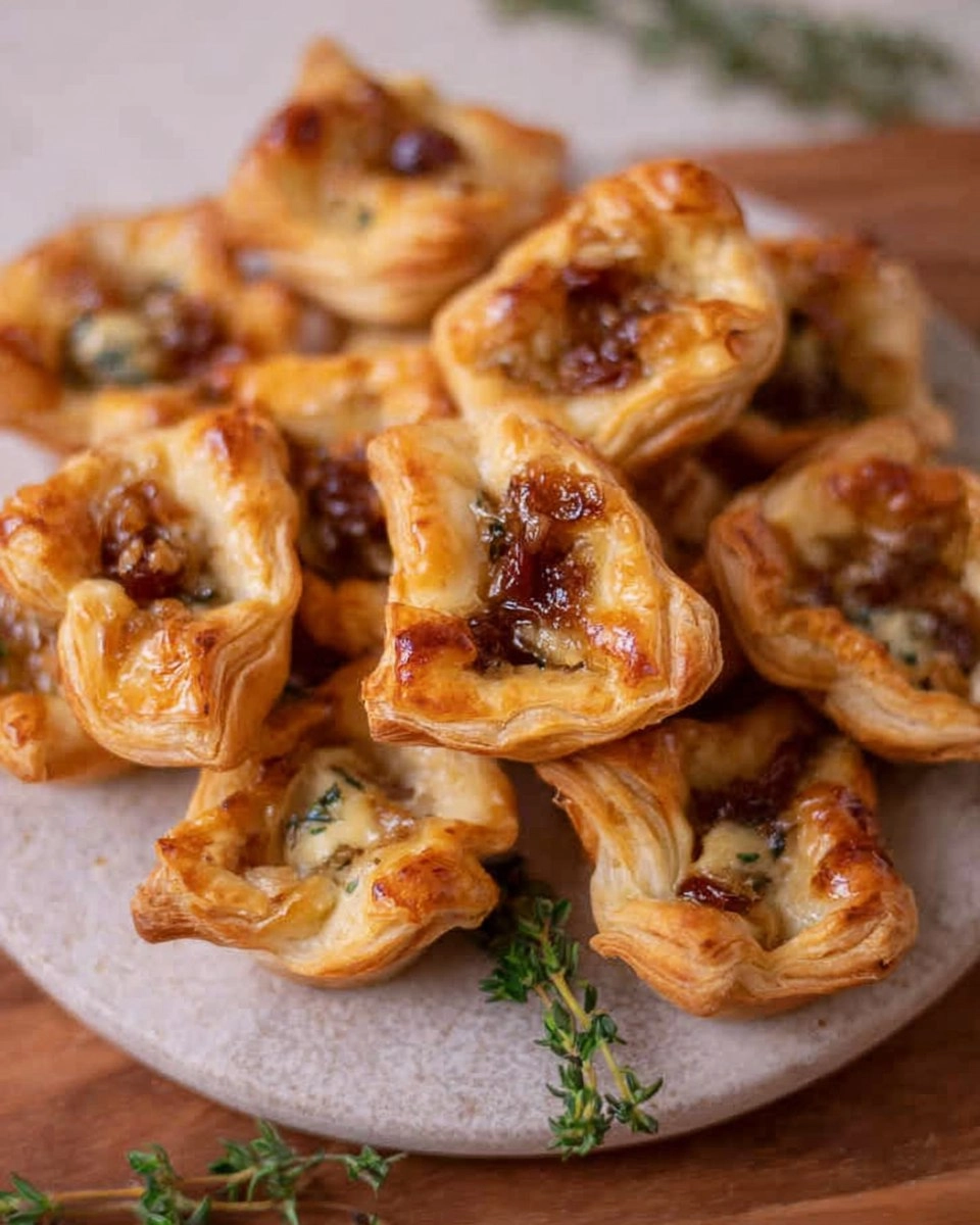 Brie and Fig Jam Puff Pastry Cups