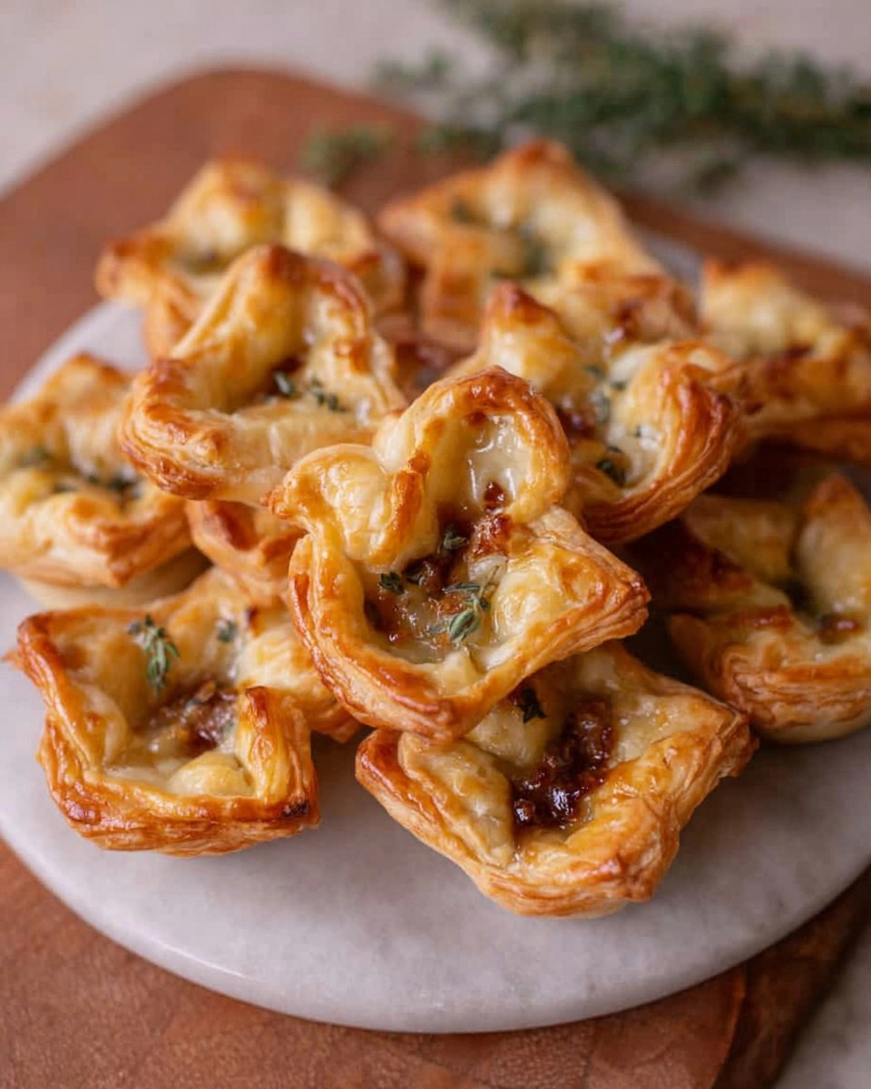 Brie and Fig Jam Puff Pastry Cups
