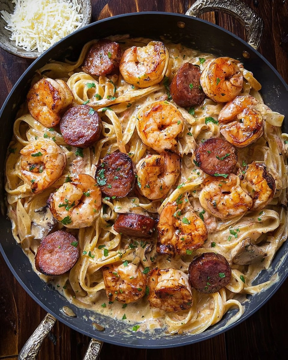 Cajun Shrimp and Sausage Pasta