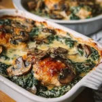 Chicken Spinach Mushroom Low Carb Oven Dish 128 Chicken-Spinach-Mushroom-Low-Carb-Oven-Dish-Recipe