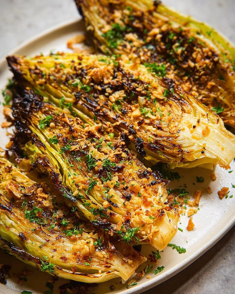 Chilli Garlic Butter Roasted Cabbage Wedges