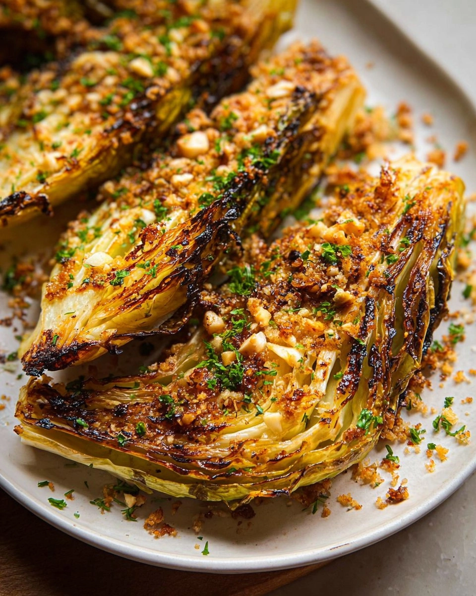 Chilli Garlic Butter Roasted Cabbage Wedges