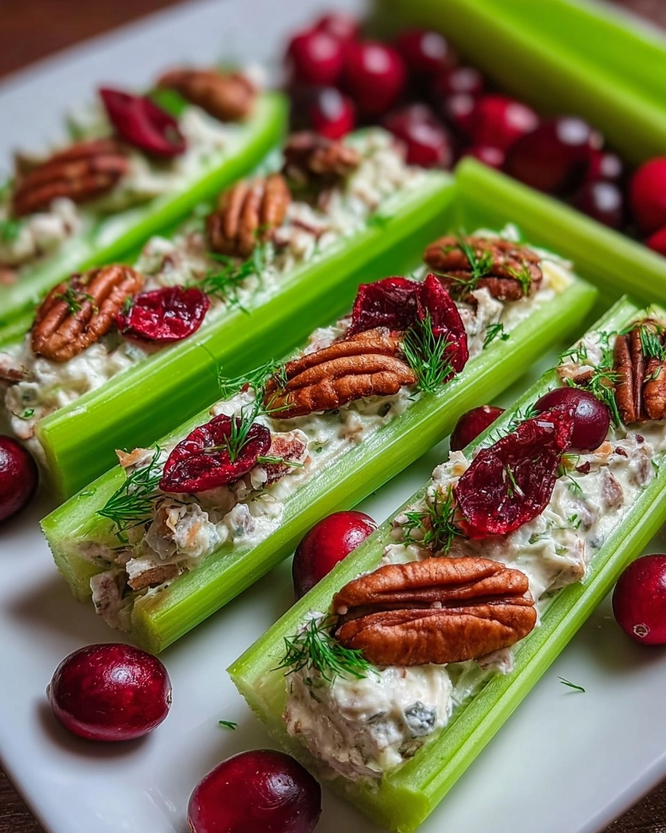 Cranberry Pecan Holiday Celery Boats 86 Cranberry Pecan Holiday Celery Boats