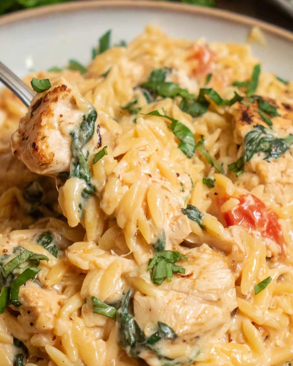 Creamy Baked Chicken Orzo