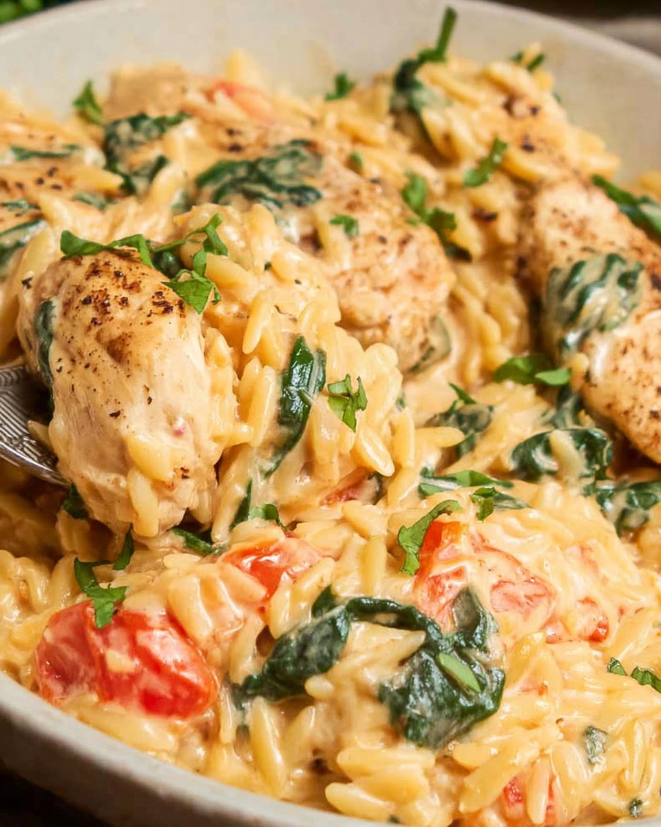 Creamy Baked Chicken Orzo