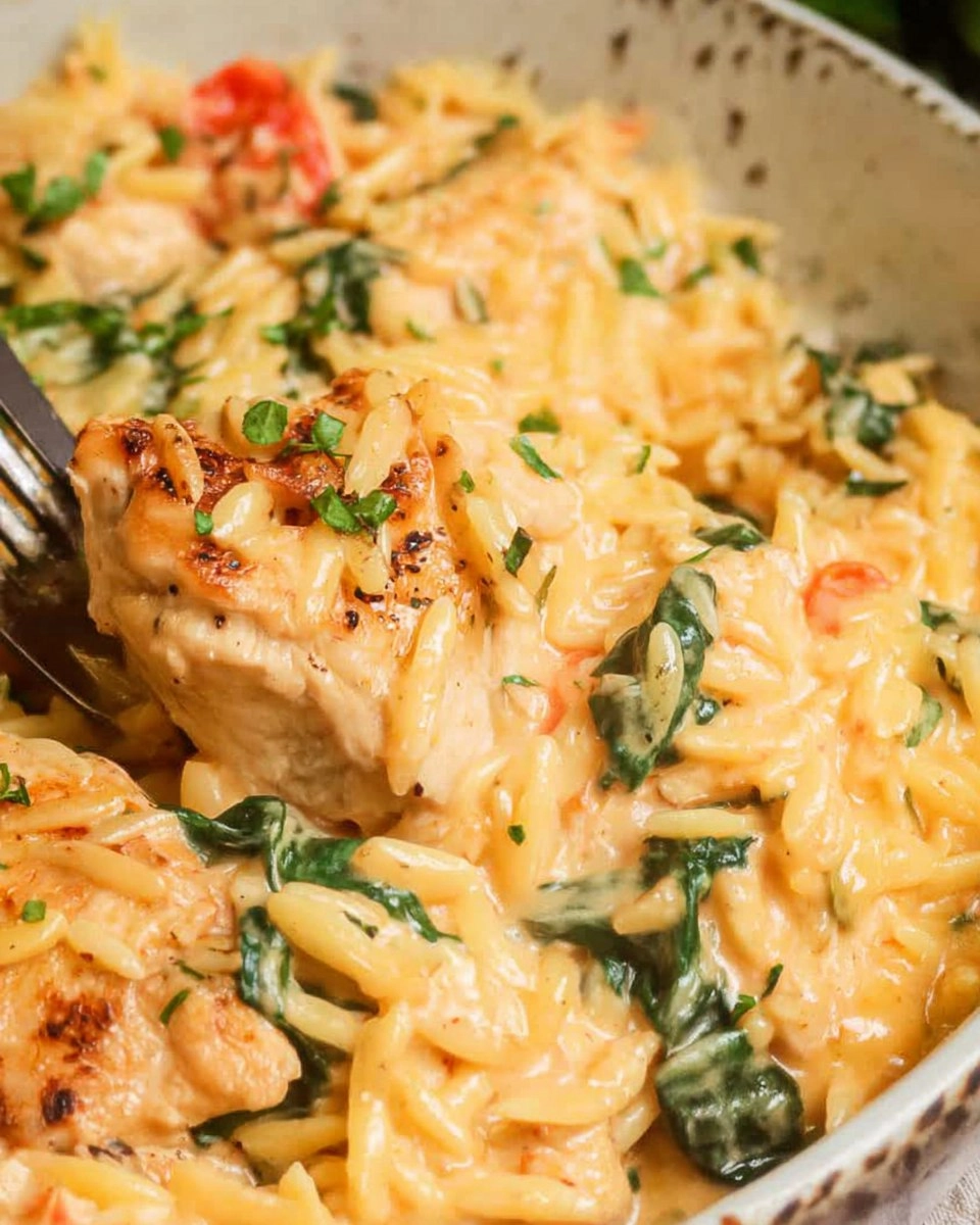 Creamy Baked Chicken Orzo