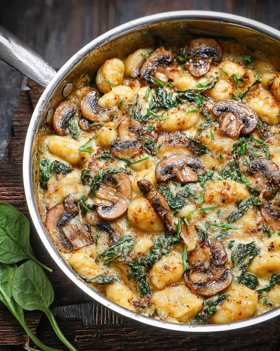 Creamy Spinach and Mushroom Gnocchi 105 Creamy Spinach and Mushroom Gnocchi