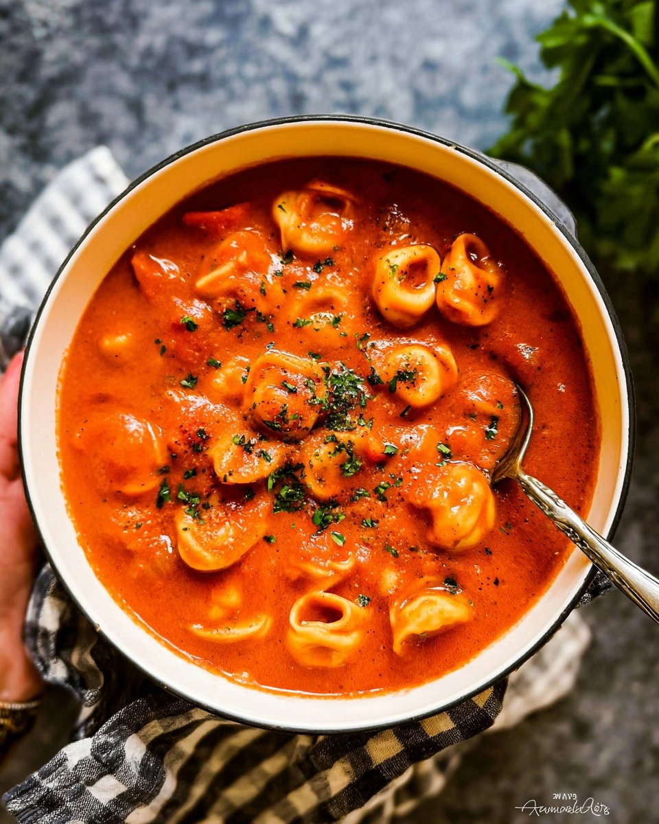 Creamy Tomato Tortellini Soup 111 Creamy Tomato Tortellini Soup