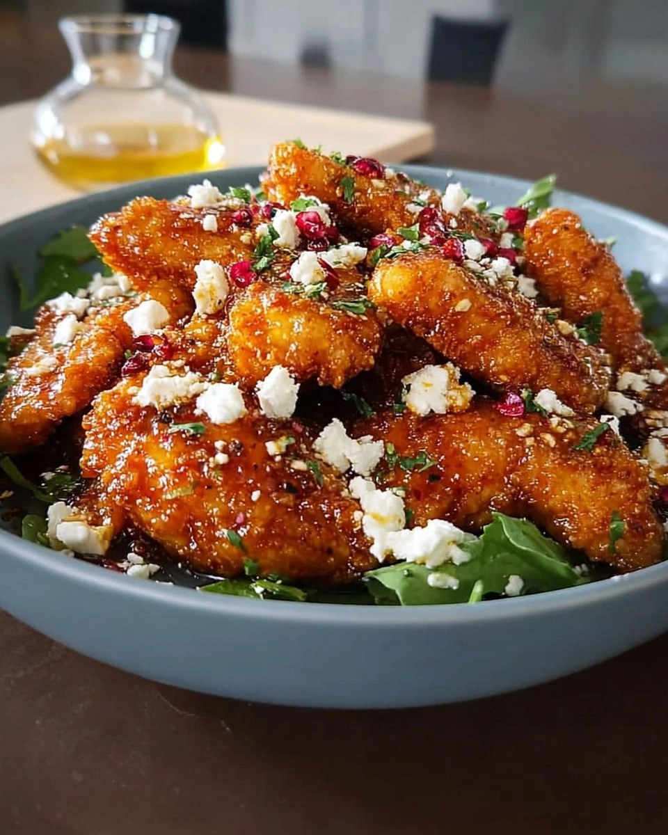 Crispy Hot Honey Feta Chicken