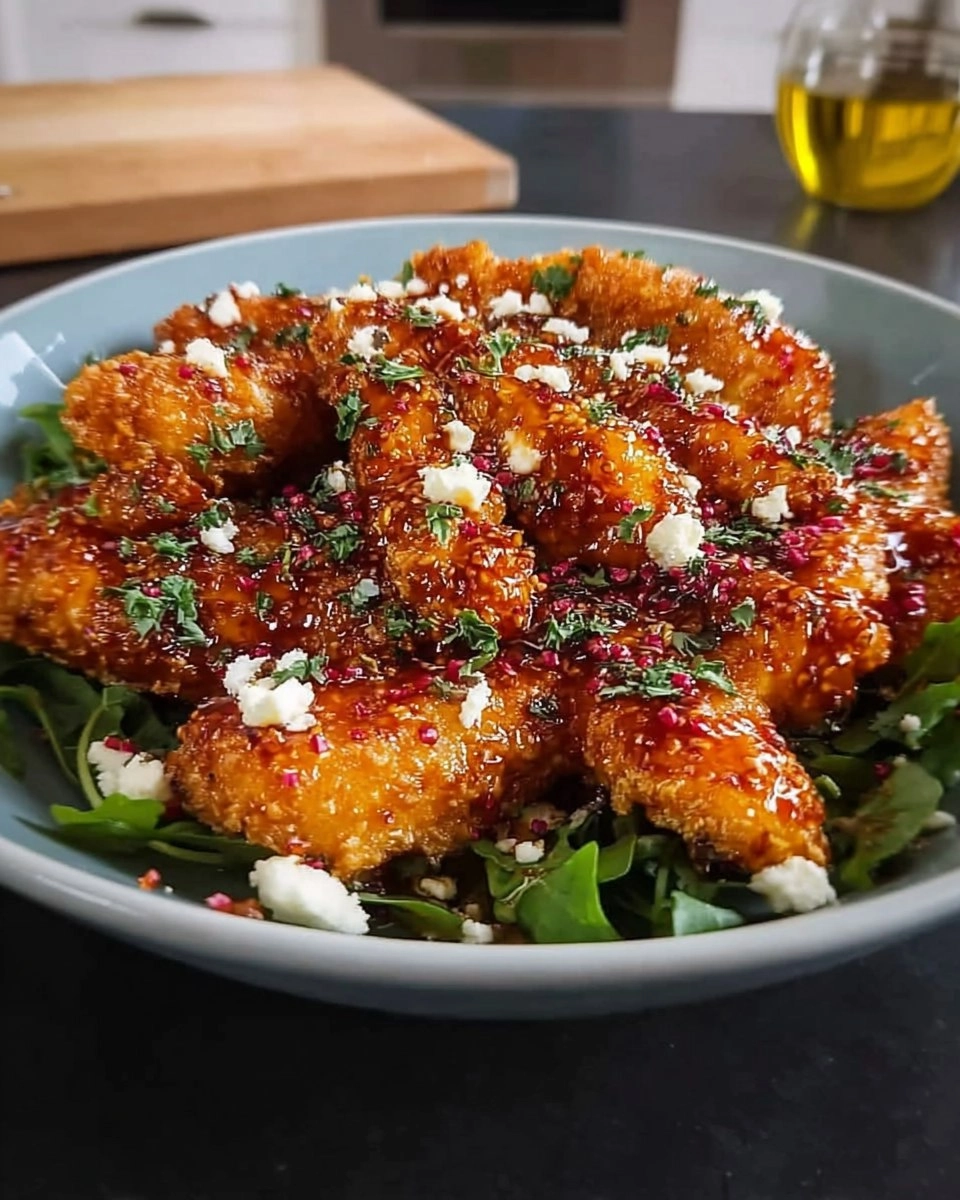 Crispy Hot Honey Feta Chicken