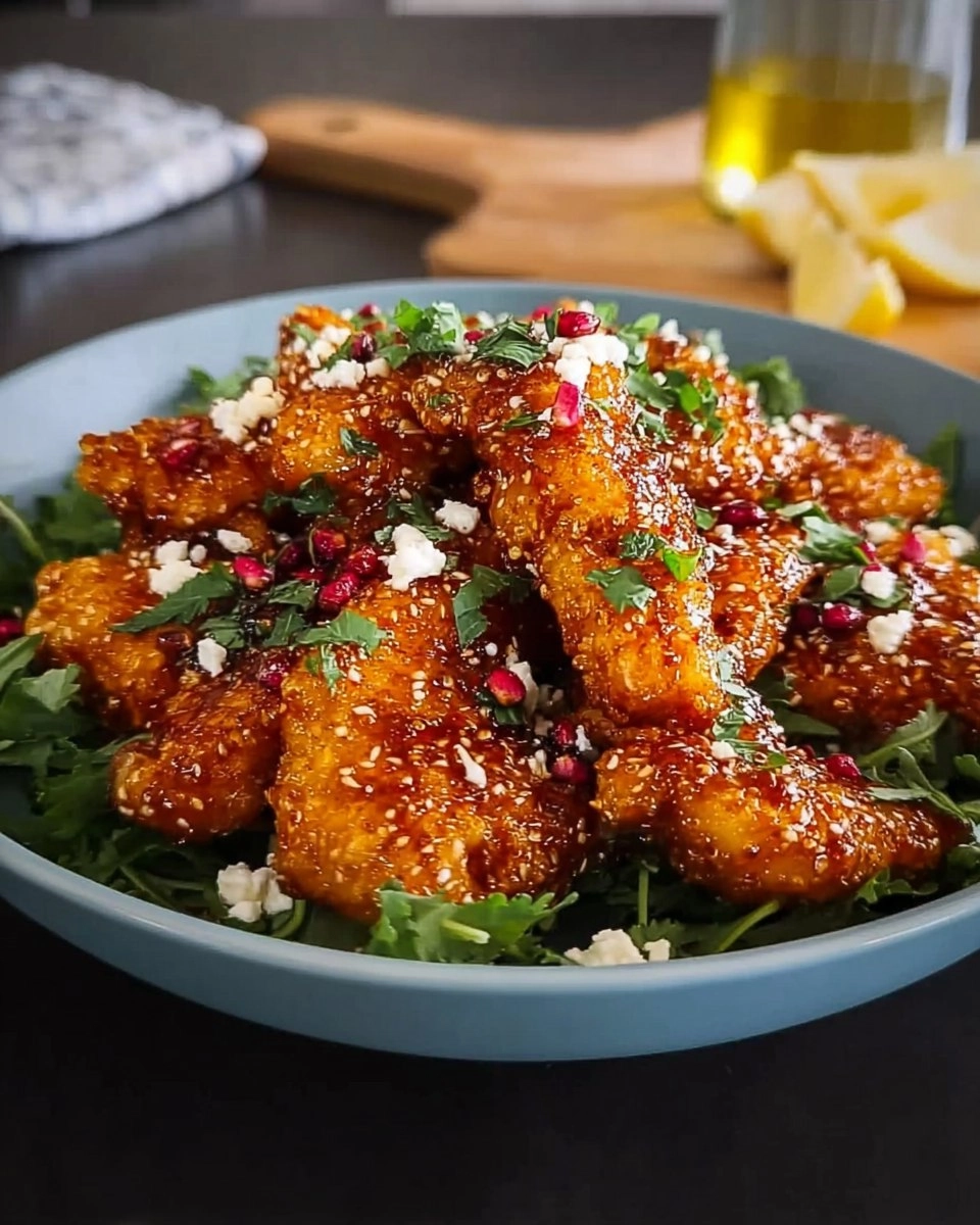 Crispy Hot Honey Feta Chicken