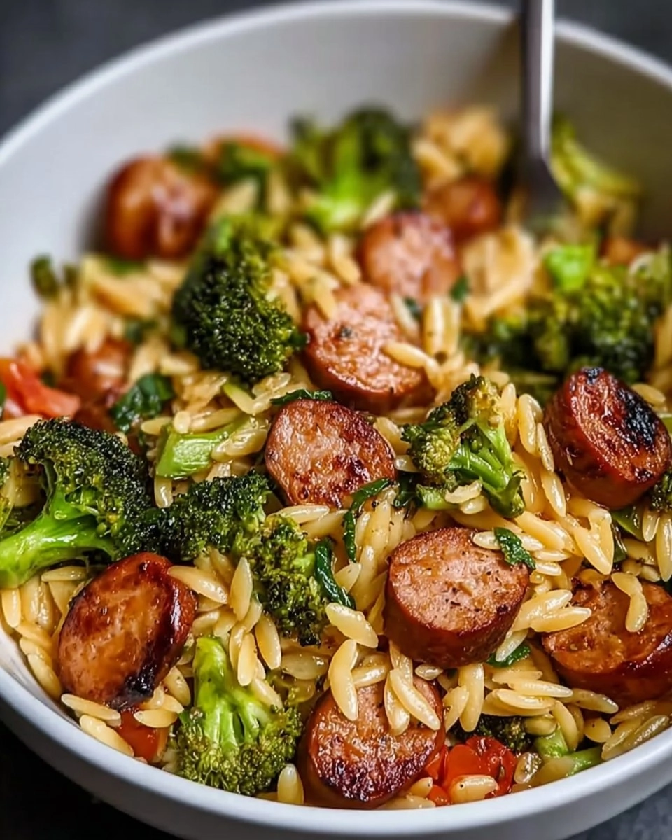 Chicken Sausage and Broccoli Orzo 96 Chicken Sausage and Broccoli Orzo