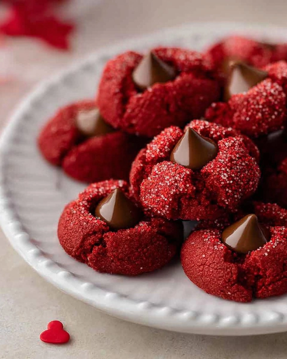 Easy Hershey’s Red Velvet Blossoms Cookies