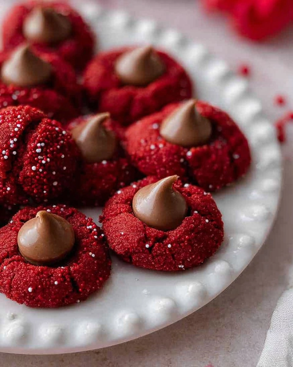 Easy Hershey’s Red Velvet Blossoms Cookies