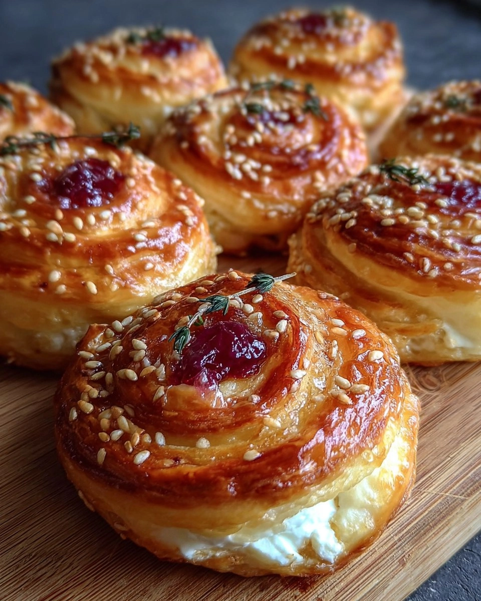 Feta Cranberry Swirls Pastry