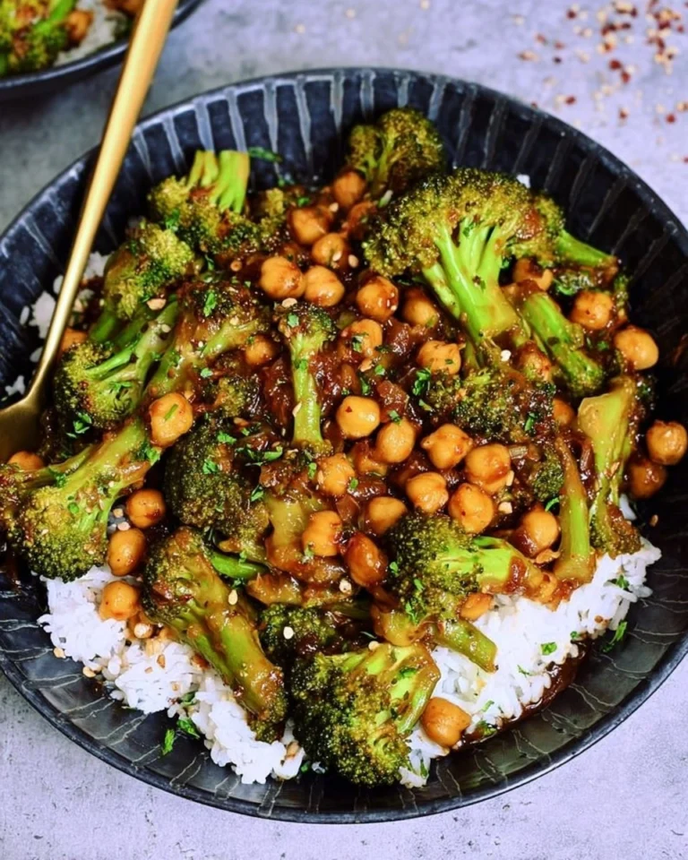 GARLIC-BROCCOLI-STIR-FRY-WITH-CHICKPEAS-Recipe