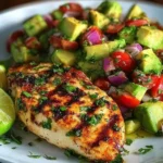 Healthy-Cilantro-Lime-Chicken-with-Avocado-Salsa-Recipe