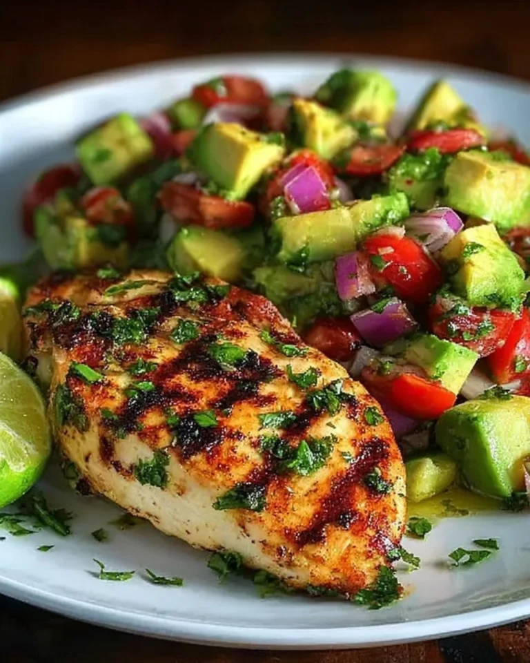 Healthy-Cilantro-Lime-Chicken-with-Avocado-Salsa-Recipe