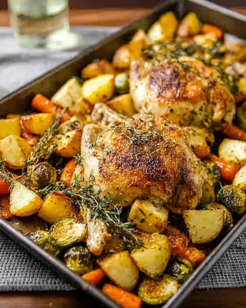 Healthy Sheet Pan Maple Mustard Roasted Chicken