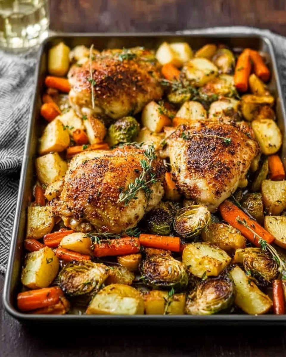 Healthy Sheet Pan Maple Mustard Roasted Chicken