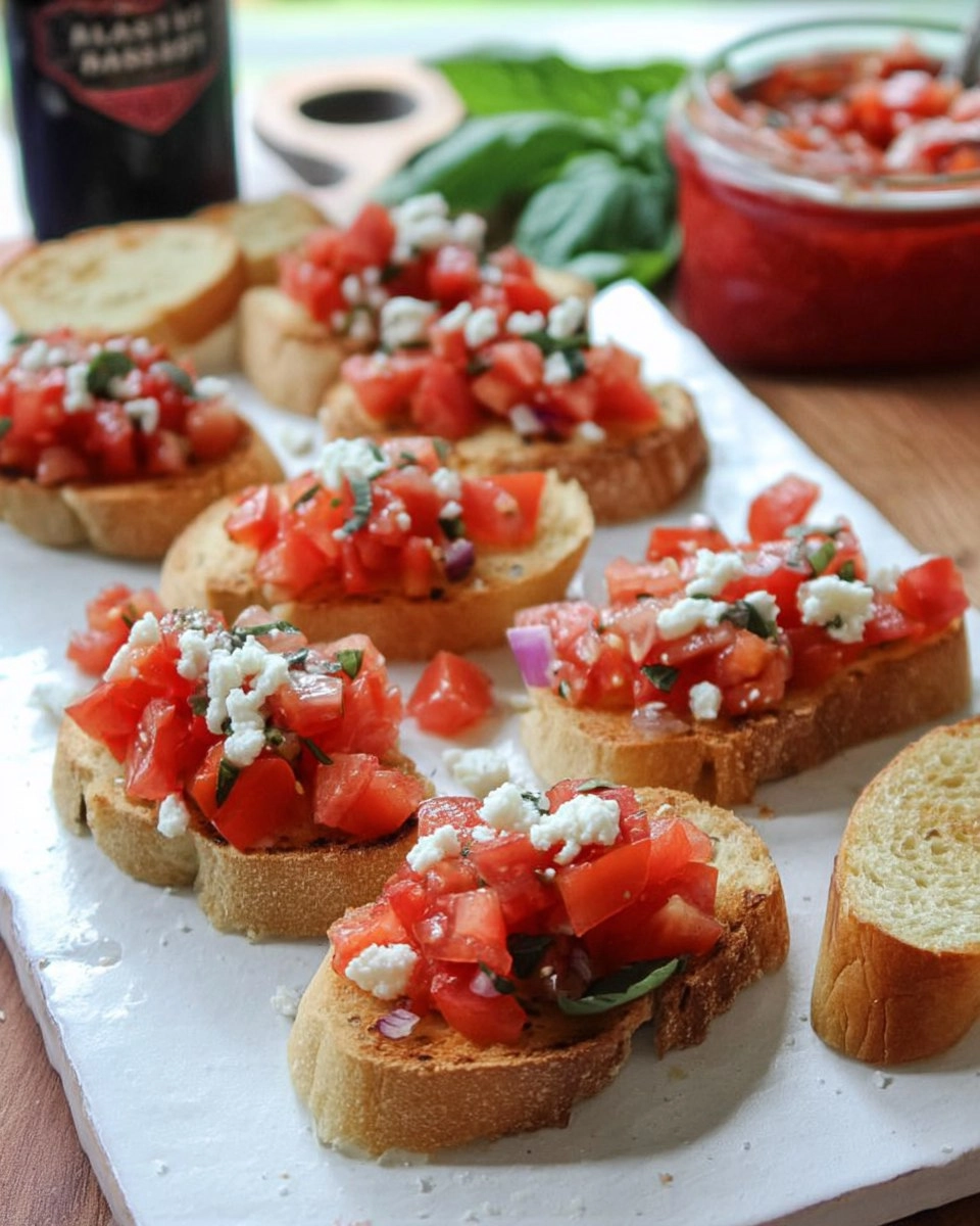 Healthy Tomato Basil Bruschetta