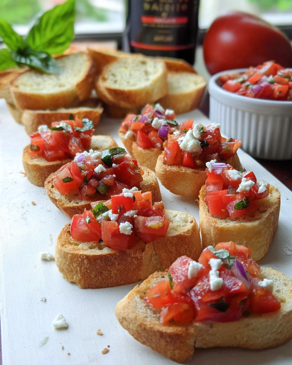 Healthy Tomato Basil Bruschetta