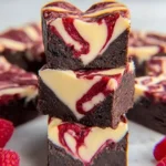 Heart Shaped Brownies with Raspberry Swirl and Cheesecake Topping 123 Heart-Shaped-Brownies-with-Raspberry-Swirl-and-Cheesecake-Topping-Recipe