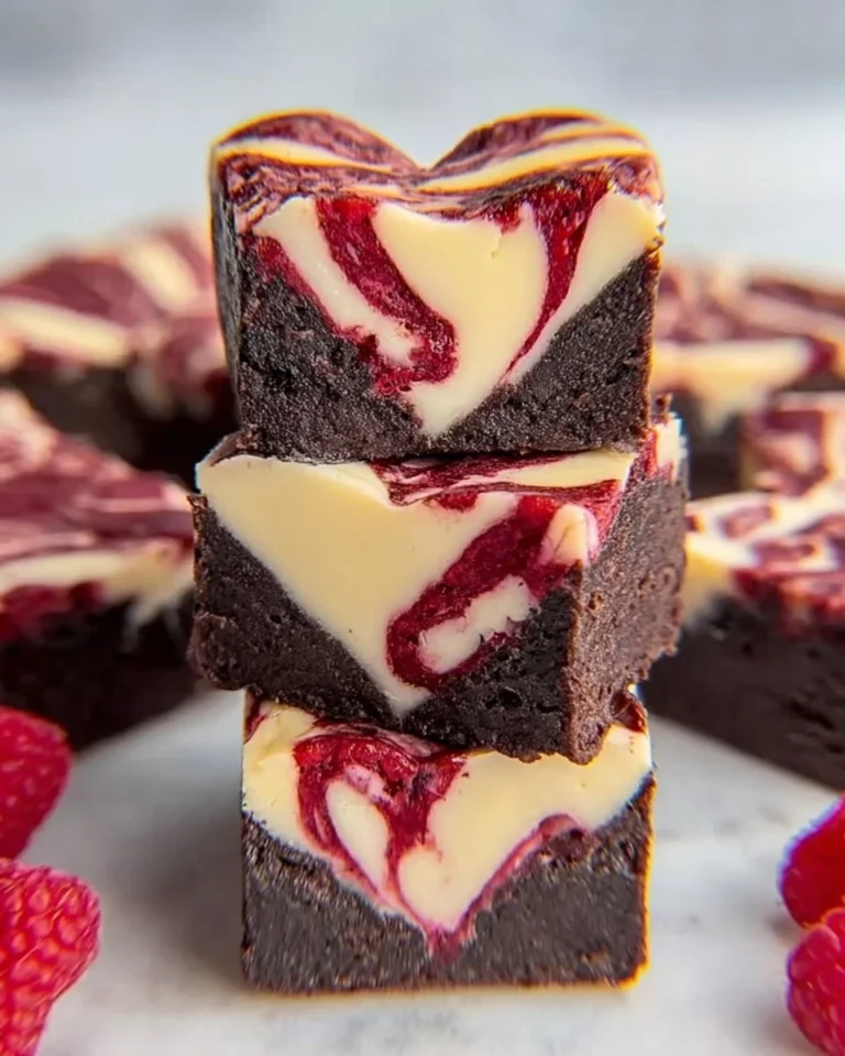 Heart-Shaped-Brownies-with-Raspberry-Swirl-and-Cheesecake-Topping-Recipe